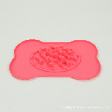 Silicone Bone Shaped Bowl for Dogs Slow Feed Pet Dog Feeder